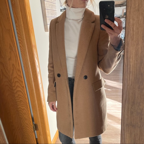 Zara Jackets & Blazers - Zara Tan Double Face Wool Coat
